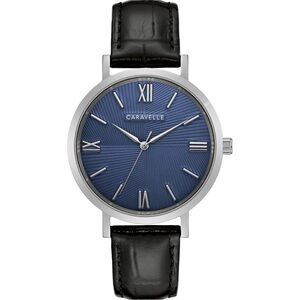 Caravelle By Bulova 43A152 Men's Watch, Blue Dial, Leather